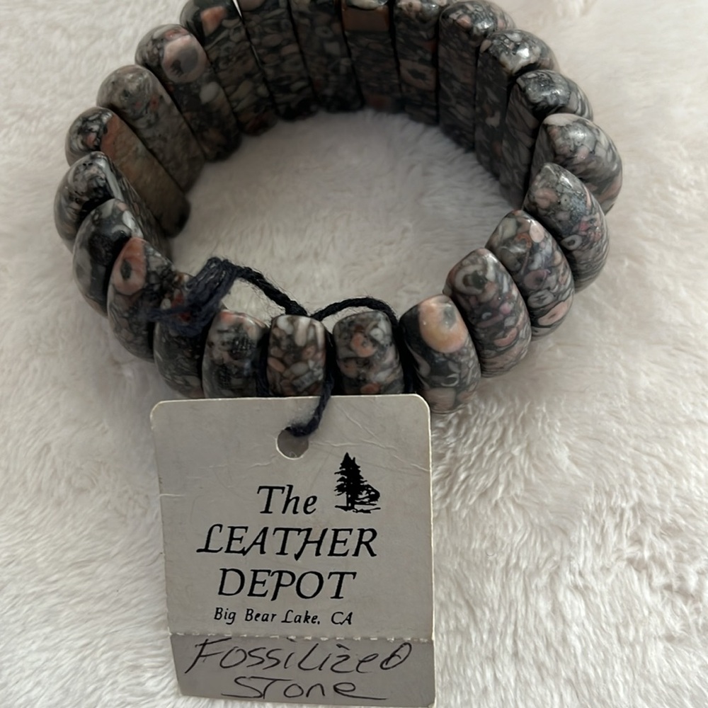 Bracelet, fossilized stone